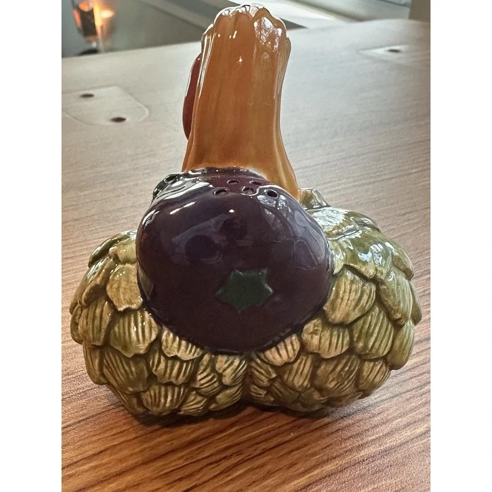 Dept 56 Turkey Pumpkin Salt & Pepper Shakers Thanksgiving Fall Harvest H Painted